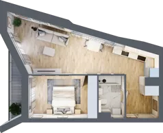 2 pokoje, mieszkanie 48,19 m², piętro 3, oferta nr A/36, Osiedle przy Wielickiej, Kraków, Bieżanów-Prokocim, ul. Marii Orwid / Wielicka