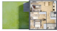 3 pokoje, mieszkanie 57,88 m², piętro 1, oferta nr A/8, Osiedle Międzyleska 3, Wrocław, Tarnogaj, Krzyki, ul. Międzyleska