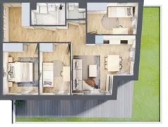 4 pokoje, mieszkanie 64,73 m², parter, oferta nr A/67, Osiedle Międzyleska 3, Wrocław, Tarnogaj, Krzyki, ul. Międzyleska