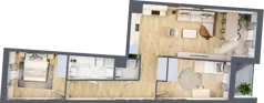 3 pokoje, mieszkanie 66,89 m², piętro 2, oferta nr A/74, Osiedle Międzyleska 3, Wrocław, Tarnogaj, Krzyki, ul. Międzyleska