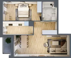 2 pokoje, mieszkanie 54,26 m², piętro 2, oferta nr A/28, Osiedle Międzyleska 3, Wrocław, Tarnogaj, Krzyki, ul. Międzyleska
