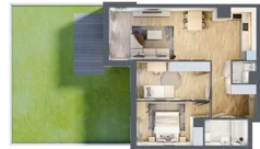 3 pokoje, mieszkanie 65,39 m², parter, oferta nr A/3, Osiedle Międzyleska 3, Wrocław, Tarnogaj, Krzyki, ul. Międzyleska