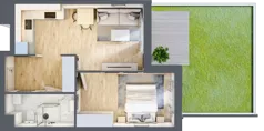 2 pokoje, mieszkanie 42,67 m², piętro 3, oferta nr A/109, Osiedle Międzyleska 3, Wrocław, Tarnogaj, Krzyki, ul. Międzyleska
