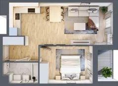 2 pokoje, mieszkanie 42,60 m², piętro 2, oferta nr A/24, Osiedle Międzyleska 3, Wrocław, Tarnogaj, Krzyki, ul. Międzyleska