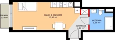 1 pokój, mieszkanie 30,07 m², piętro 1, oferta nr A/23, Apartamenty Grzybowska 11, Warszawa, Śródmieście, Śródmieście Północne, ul. Grzybowska 11