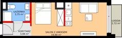 1 pokój, mieszkanie 26,73 m², piętro 8, oferta nr A/164, Apartamenty Grzybowska 11, Warszawa, Śródmieście, Śródmieście Północne, ul. Grzybowska 11