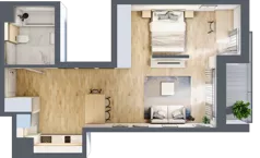 1 pokój, apartament 45,35 m², piętro 1, oferta nr A/11, Apartamenty Grzybowska 11, Warszawa, Śródmieście, Śródmieście Północne, ul. Grzybowska 11