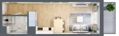 1 pokój, mieszkanie 26,84 m², piętro 2, oferta nr A/36, Apartamenty Grzybowska 11, Warszawa, Śródmieście, Śródmieście Północne, ul. Grzybowska 11