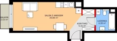 1 pokój, mieszkanie 30,37 m², piętro 7, oferta nr A/161, Apartamenty Grzybowska 11, Warszawa, Śródmieście, Śródmieście Północne, ul. Grzybowska 11