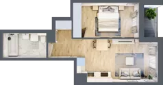 2 pokoje, apartament 38,20 m², piętro 1, oferta nr A/20, Apartamenty Grzybowska 11, Warszawa, Śródmieście, Śródmieście Północne, ul. Grzybowska 11
