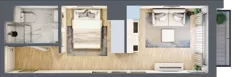 1 pokój, mieszkanie 26,61 m², piętro 1, oferta nr A/4, Apartamenty Grzybowska 11, Warszawa, Śródmieście, Śródmieście Północne, ul. Grzybowska 11