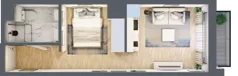 1 pokój, mieszkanie 26,46 m², piętro 1, oferta nr A/3, Apartamenty Grzybowska 11, Warszawa, Śródmieście, Śródmieście Północne, ul. Grzybowska 11