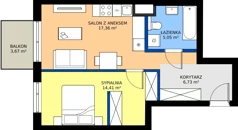 2 pokoje, mieszkanie 43,55 m², parter, oferta nr B/32, Bokserska 71 etap 2.2, Warszawa, Ursynów, Wyczółki, ul. Bokserska 71