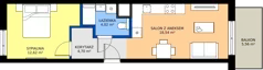 2 pokoje, mieszkanie 39,88 m², parter, oferta nr B/64, Bokserska 71 etap 2.2, Warszawa, Ursynów, Wyczółki, ul. Bokserska 71