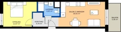 2 pokoje, mieszkanie 39,94 m², parter, oferta nr C/64, Bokserska 71 etap 2.2, Warszawa, Ursynów, Wyczółki, ul. Bokserska 71