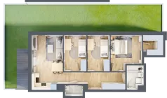 4 pokoje, mieszkanie 68,85 m², parter, oferta nr B/8, Metro Zachód 8 bud. B i D, Warszawa, Bemowo, Chrzanów, ul. Szeligowska