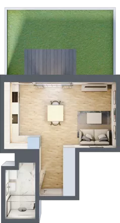 1 pokój, mieszkanie 27,45 m², parter, oferta nr B/41, Metro Zachód 8 bud. B i D, Warszawa, Bemowo, Chrzanów, ul. Szeligowska