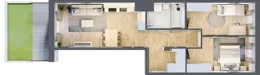 3 pokoje, mieszkanie 59,39 m², parter, oferta nr B/45, Metro Zachód 8 bud. B i D, Warszawa, Bemowo, Chrzanów, ul. Szeligowska
