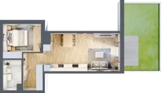 2 pokoje, mieszkanie 45,53 m², parter, oferta nr B/40, Metro Zachód 8 bud. B i D, Warszawa, Bemowo, Chrzanów, ul. Szeligowska