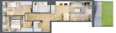 3 pokoje, mieszkanie 59,22 m², parter, oferta nr B/70, Metro Zachód 8 bud. B i D, Warszawa, Bemowo, Chrzanów, ul. Szeligowska