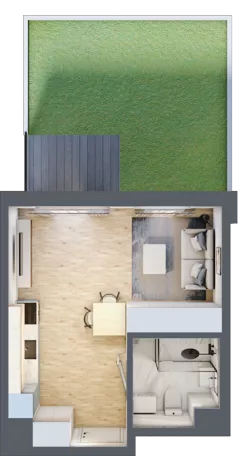 1 pokój, mieszkanie 28,50 m², parter, oferta nr D/86, Metro Zachód 8 bud. B i D, Warszawa, Bemowo, Chrzanów, ul. Szeligowska