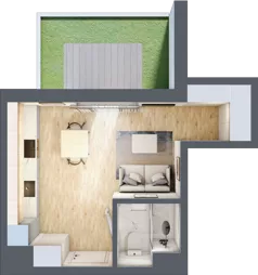 1 pokój, mieszkanie 25,27 m², parter, oferta nr D/80, Metro Zachód 8 bud. B i D, Warszawa, Bemowo, Chrzanów, ul. Szeligowska