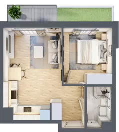 2 pokoje, mieszkanie 33,18 m², piętro 3, oferta nr B/29, Metro Zachód 8 bud. B i D, Warszawa, Bemowo, Chrzanów, ul. Szeligowska