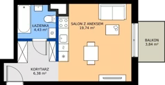 1 pokój, mieszkanie 30,55 m², piętro 1, oferta nr D/46, Metro Zachód 8 bud. B i D, Warszawa, Bemowo, Chrzanów, ul. Szeligowska