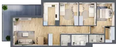 4 pokoje, mieszkanie 89,82 m², piętro 2, oferta nr D/59, Metro Zachód 8 bud. B i D, Warszawa, Bemowo, Chrzanów, ul. Szeligowska