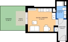1 pokój, mieszkanie 27,18 m², parter, oferta nr D/82, Metro Zachód 8 bud. B i D, Warszawa, Bemowo, Chrzanów, ul. Szeligowska