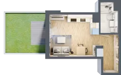 1 pokój, mieszkanie 27,18 m², parter, oferta nr D/82, Metro Zachód 8 bud. B i D, Warszawa, Bemowo, Chrzanów, ul. Szeligowska