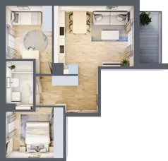 3 pokoje, mieszkanie 53,92 m², piętro 3, oferta nr A/32, Osiedle Wilno 8, Warszawa, Targówek, Elsnerów, ul. Bukowiecka