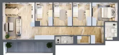 5 pokoi, mieszkanie 82,39 m², piętro 1, oferta nr A/44, Osiedle Wilno 8, Warszawa, Targówek, Elsnerów, ul. Bukowiecka