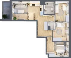4 pokoje, mieszkanie 63,83 m², piętro 2, oferta nr A/31, Osiedle Wilno 8, Warszawa, Targówek, Elsnerów, ul. Bukowiecka
