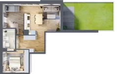 2 pokoje, mieszkanie 54,06 m², parter, oferta nr A/17, Osiedle Wilno 8, Warszawa, Targówek, Elsnerów, ul. Bukowiecka