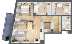 4 pokoje, mieszkanie 68,48 m², piętro 3, oferta nr A/11, Osiedle Wilno 8, Warszawa, Targówek, Elsnerów, ul. Bukowiecka