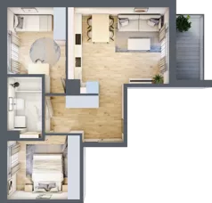 3 pokoje, mieszkanie 53,92 m², piętro 2, oferta nr A/27, Osiedle Wilno 8, Warszawa, Targówek, Elsnerów, ul. Bukowiecka
