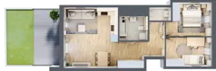 3 pokoje, mieszkanie 59,51 m², parter, oferta nr B/1, Osiedle Urbino 4, Warszawa, Włochy, Raków, ul. Szybka