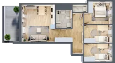 4 pokoje, mieszkanie 74,31 m², piętro 4, oferta nr B/25, Osiedle Urbino 4, Warszawa, Włochy, Raków, ul. Szybka