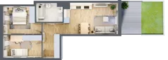 3 pokoje, mieszkanie 55,64 m², parter, oferta nr B/40, Osiedle Urbino 4, Warszawa, Włochy, Raków, ul. Szybka