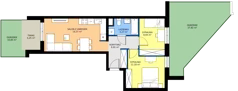 3 pokoje, mieszkanie 56,05 m², piętro 1, oferta nr E/51, Rapsodia 3, Wrocław, Karłowice-Różanka, Różanka, ul. Wołowska