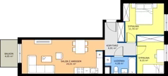 3 pokoje, mieszkanie 56,05 m², piętro 1, oferta nr E/48, Rapsodia 3, Wrocław, Karłowice-Różanka, Różanka, ul. Wołowska