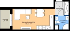 1 pokój, mieszkanie 27,61 m², piętro 4, oferta nr E/26, Rapsodia 3, Wrocław, Karłowice-Różanka, Różanka, ul. Wołowska