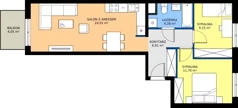 3 pokoje, mieszkanie 56,05 m², piętro 1, oferta nr E/115, Rapsodia 3, Wrocław, Karłowice-Różanka, Różanka, ul. Wołowska