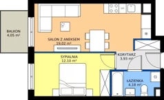 2 pokoje, mieszkanie 39,23 m², piętro 4, oferta nr E/61, Rapsodia 3, Wrocław, Karłowice-Różanka, Różanka, ul. Wołowska