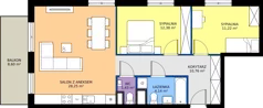 3 pokoje, mieszkanie 68,18 m², piętro 1, oferta nr E/8, Rapsodia 3, Wrocław, Karłowice-Różanka, Różanka, ul. Wołowska