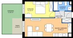 2 pokoje, mieszkanie 41,08 m², parter, oferta nr E/67, Rapsodia 3, Wrocław, Karłowice-Różanka, Różanka, ul. Wołowska