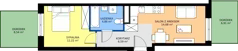 2 pokoje, mieszkanie 38,35 m², parter, oferta nr H/4, Apartamenty Park Matecznego etap 2.2, Kraków, Podgórze, Mateczny, ul. Orawska