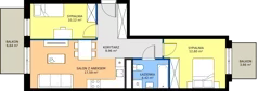 3 pokoje, mieszkanie 54,69 m², piętro 1, oferta nr H/37, Apartamenty Park Matecznego etap 2.2, Kraków, Podgórze, Mateczny, ul. Orawska