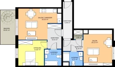 3 pokoje, apartament 81,20 m², piętro 4, oferta nr H/29, Apartamenty Park Matecznego etap 2.2, Kraków, Podgórze, Mateczny, ul. Orawska